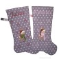 Preview: Nikolausstiefel Rentier Stofffarbe grau